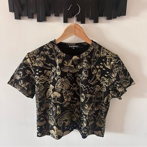 Thief & Bandit Shroomed Print Crop Top